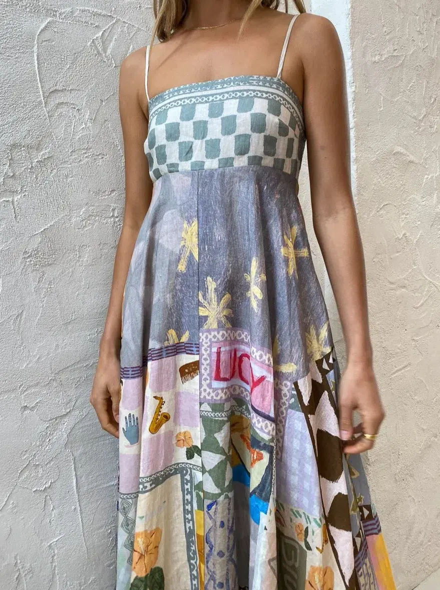 Alemais Emma Gale Sundress in Grey Size AU 14 (22:14) for rent on The Volte - main image