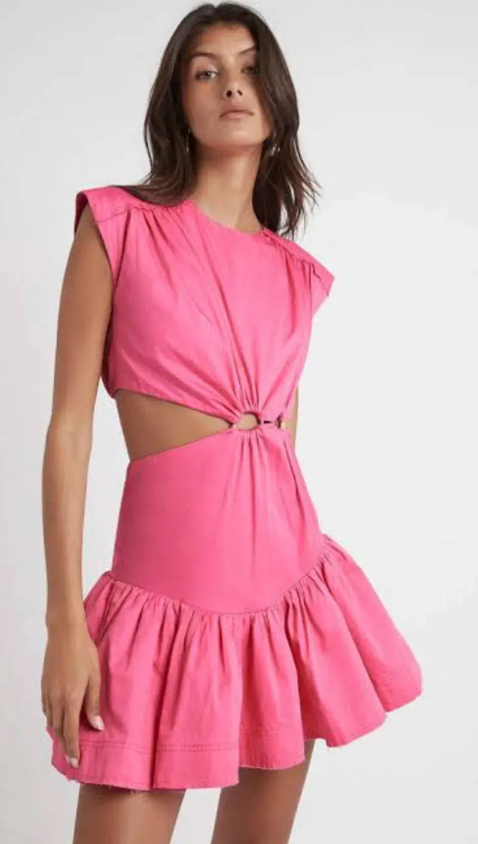 Aje Solstice Cut Out Ring Flip Mini Pink Size AU 10 - Image 2