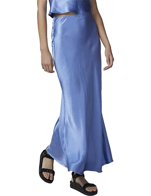 Bec & Bridge Delphine Cornflower Midi Skirt Blue Size AU 14 - Image 3
