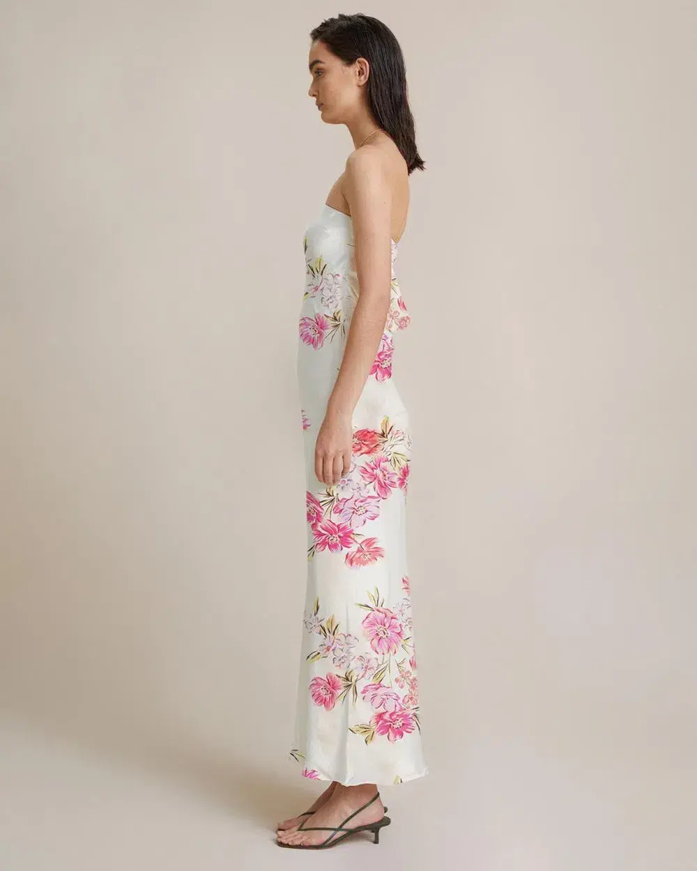 Bec & Bridge Tropic Fauna Strapless Dress White Size AU 10 - Image 2