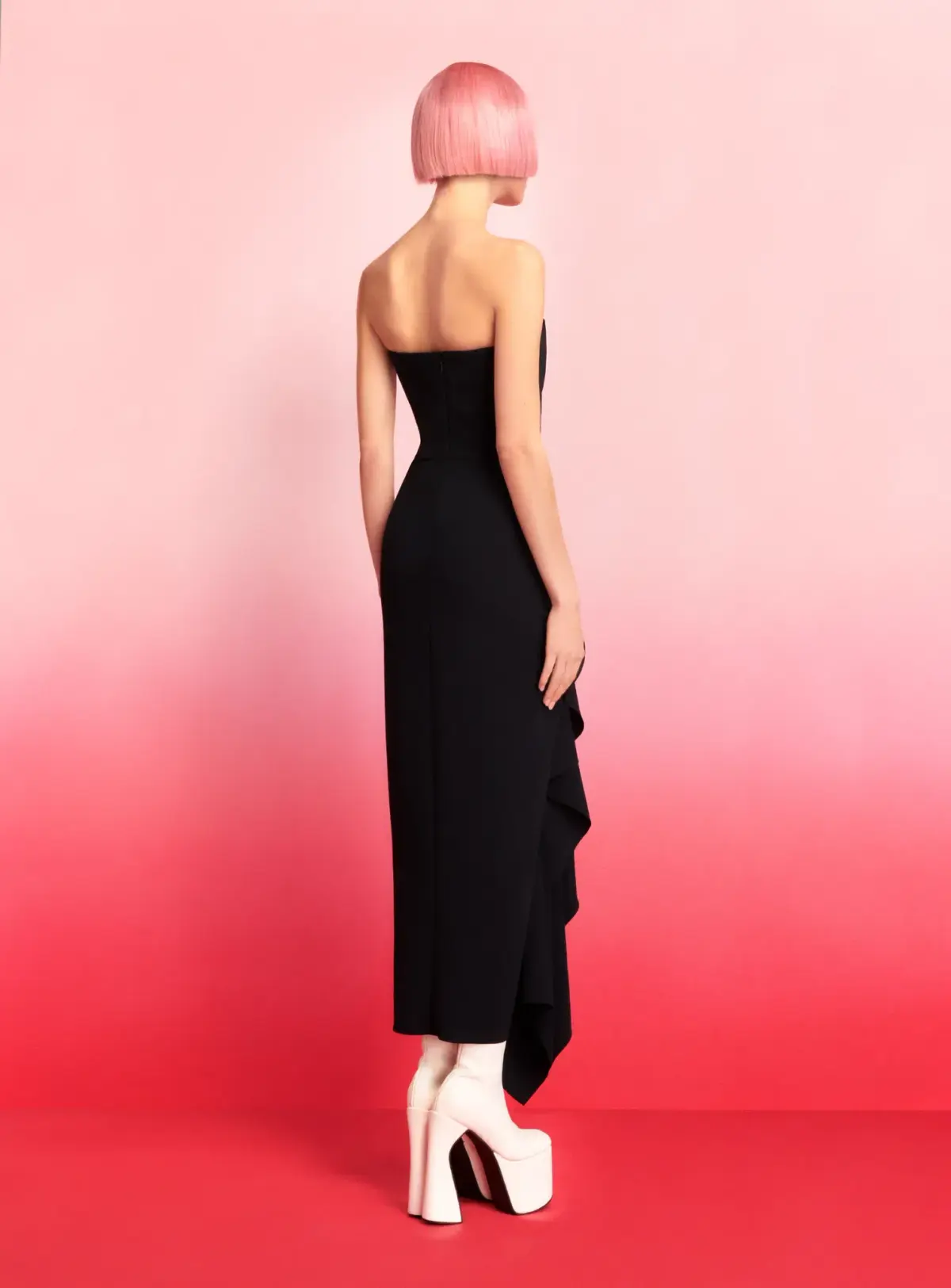 Solace London The Thalia Midi Dress Black Size 8 / S - Image 3