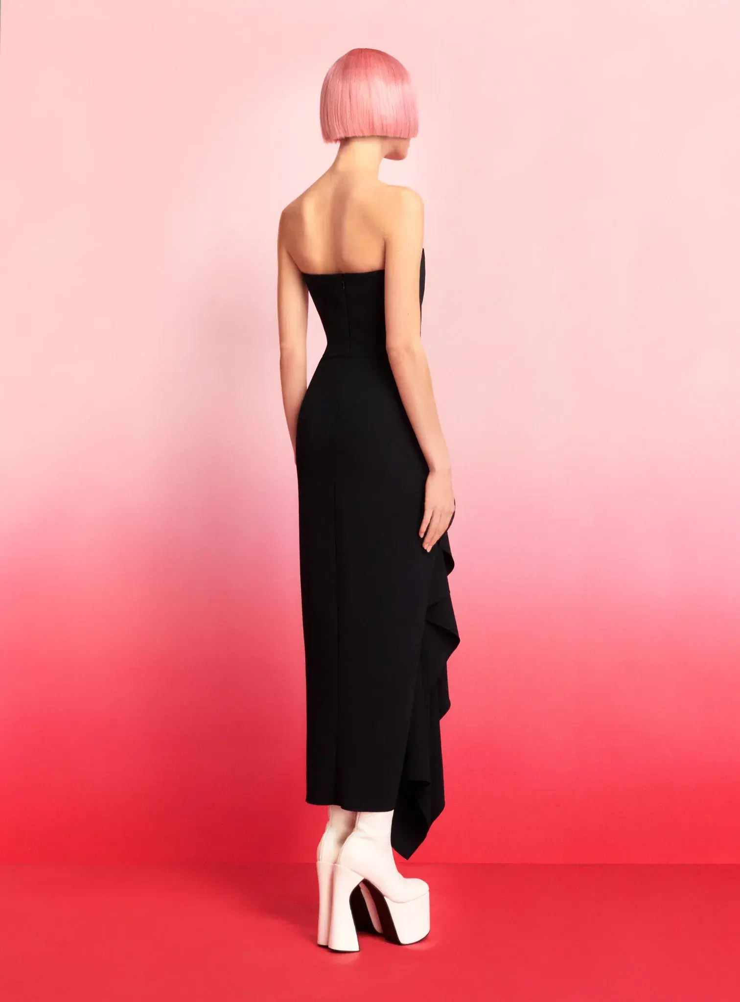 Solace London The Thalia Midi Dress Black Size 8 / S - Image 3