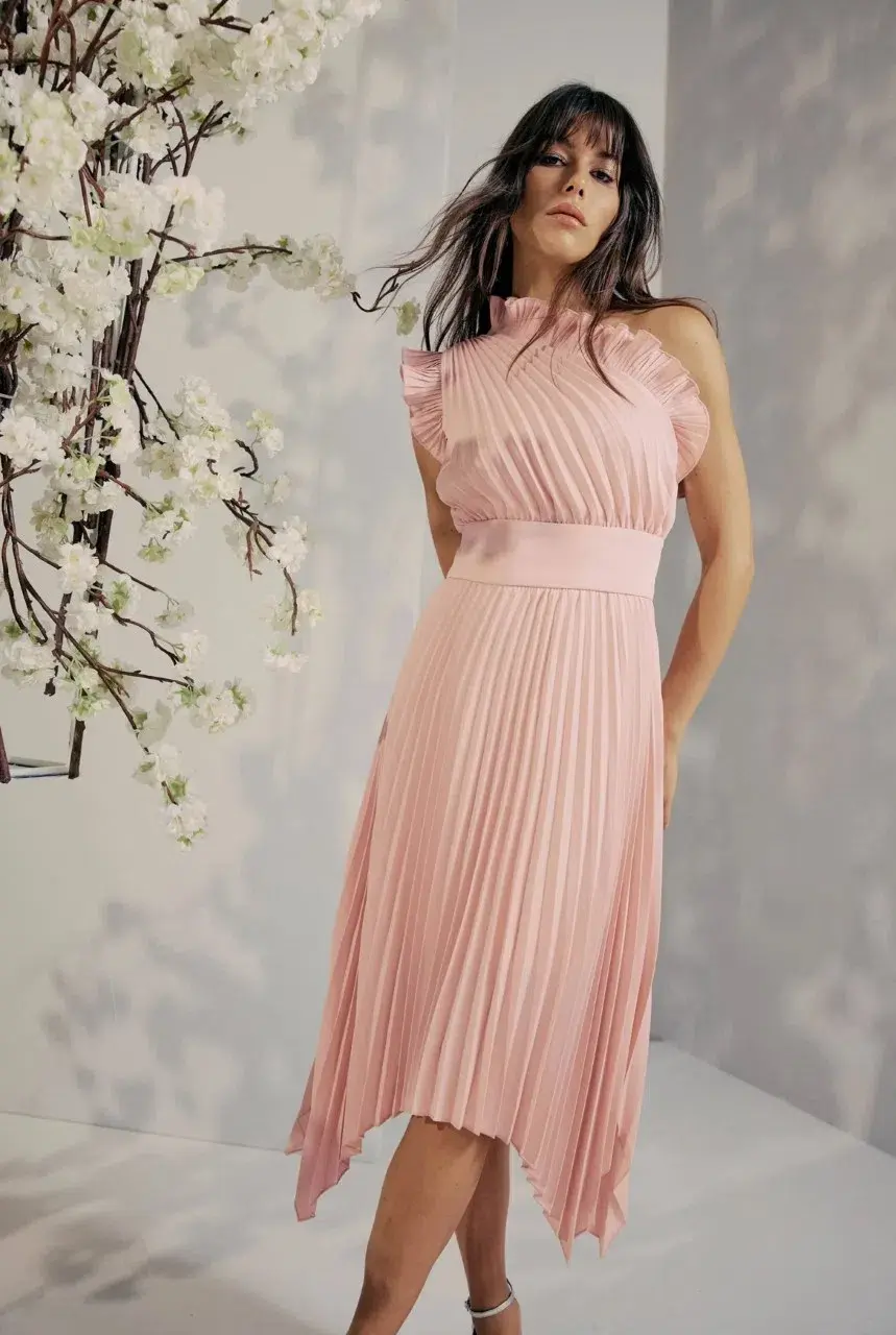 Mossman The Lady Like Midi Dress in Blush Size 16 for rent on The Volte - main image