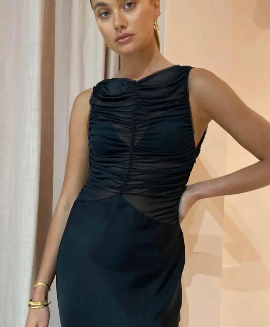 Bec & Bridge Naomi Split Maxi in Black Size AU 10 for rent on The Volte - main image