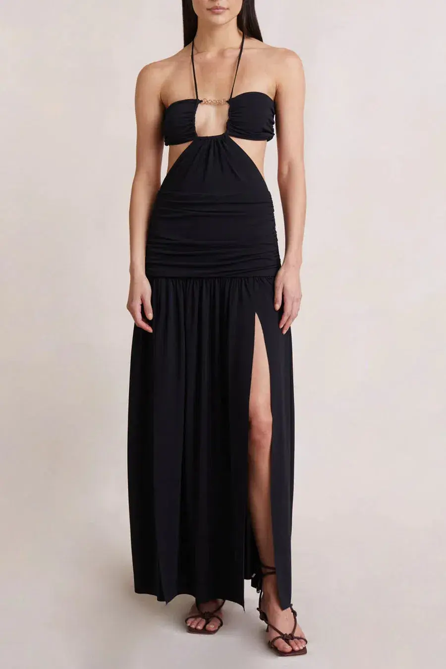 Bec & Bridge Adaline Cut Out Maxi Dress Black Size AU 8 - Image 1