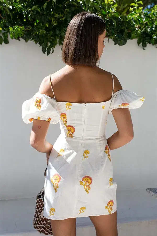 Sabo Skirt Loretta Dress White Size AU 8 for rent on The Volte - main image