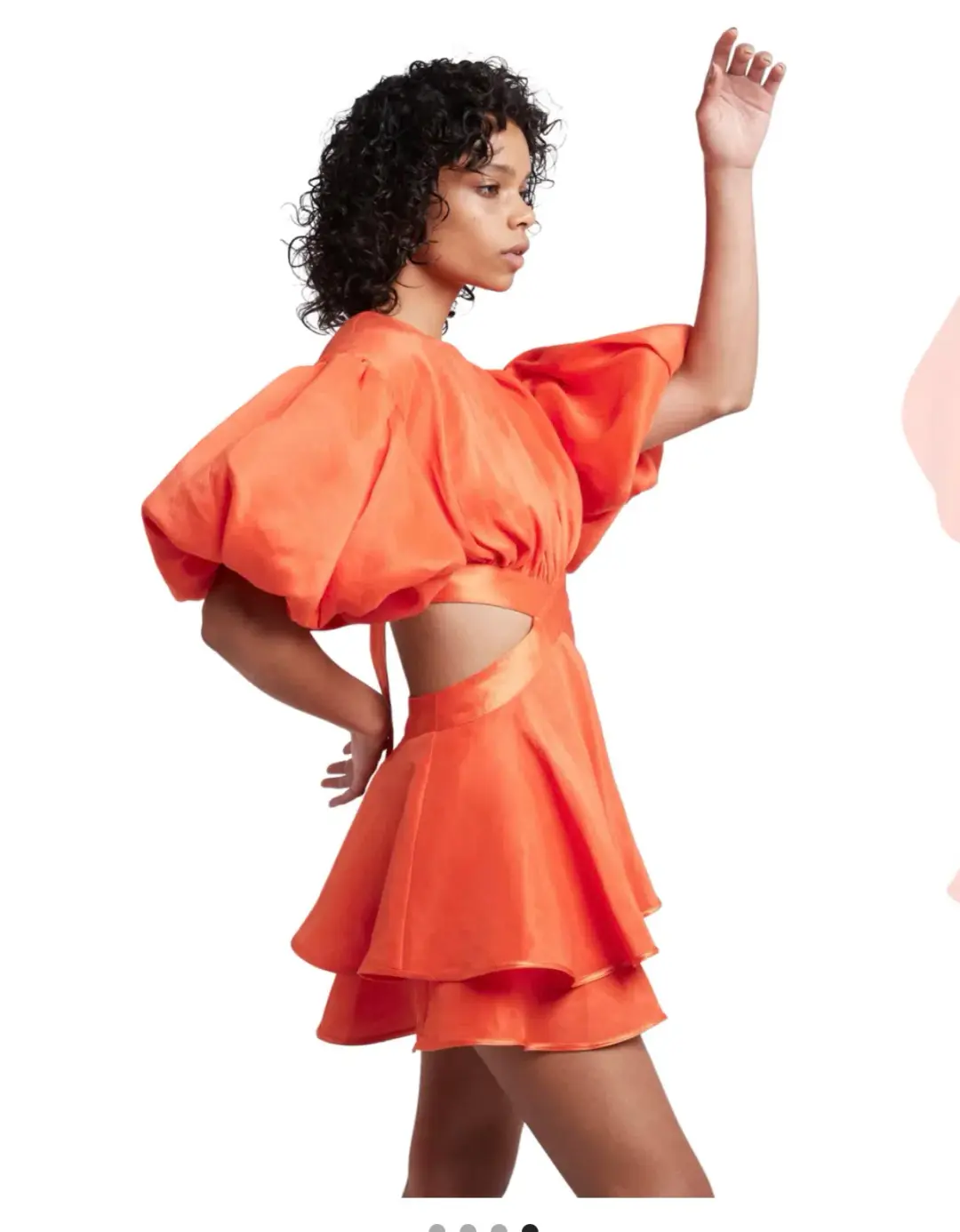 Aje Gracious Cut Out Mini in Saffron Red Size AU 6 for rent on The Volte - main image