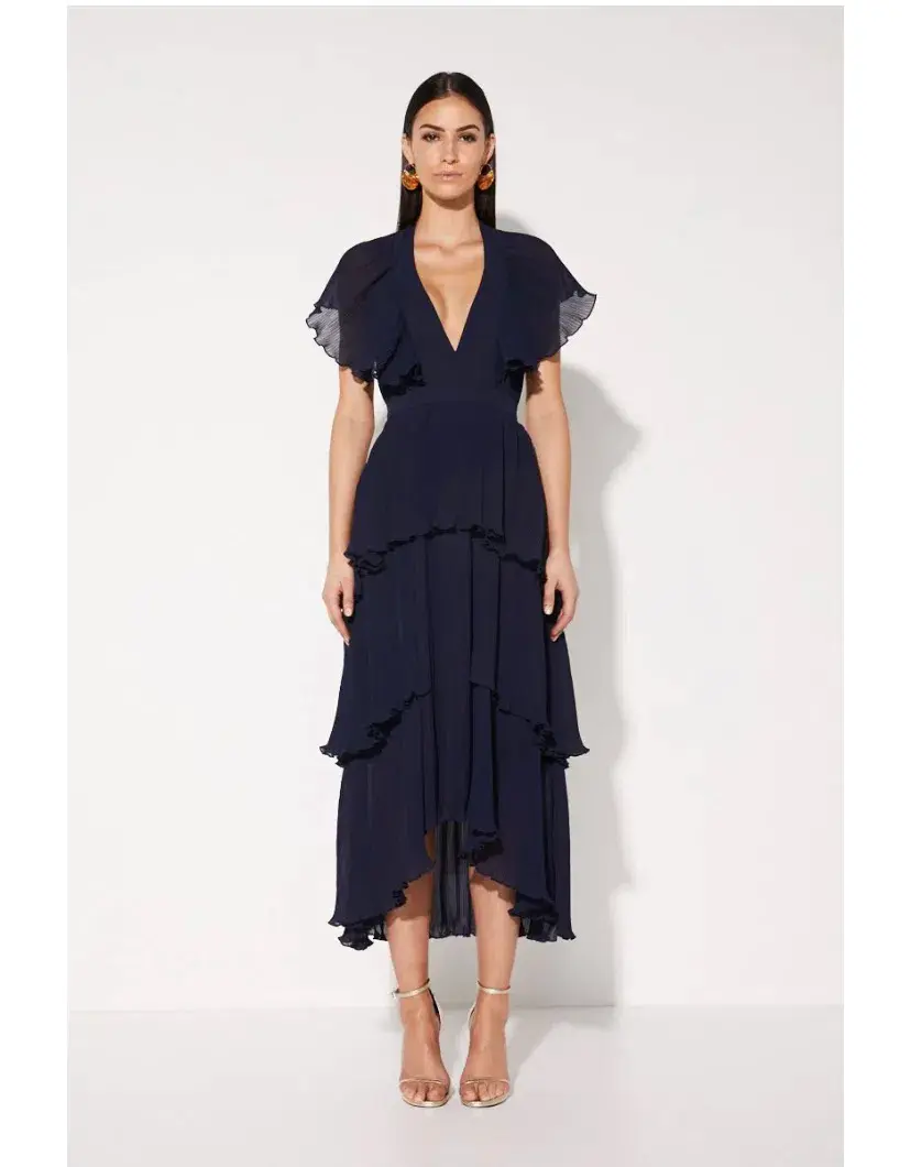 Mossman Slice of Heaven Midi Dress Navy Size AU 8  - Image 1