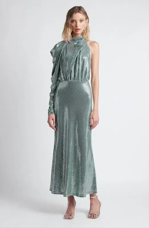 Sheike Hollywood Sequin Dress Green Size AU 8 - Image 1