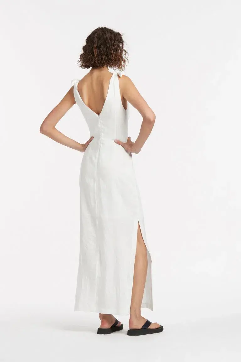 Sir The Label Alexandre Knot Dress Maxi White Size AU 8 - Image 2
