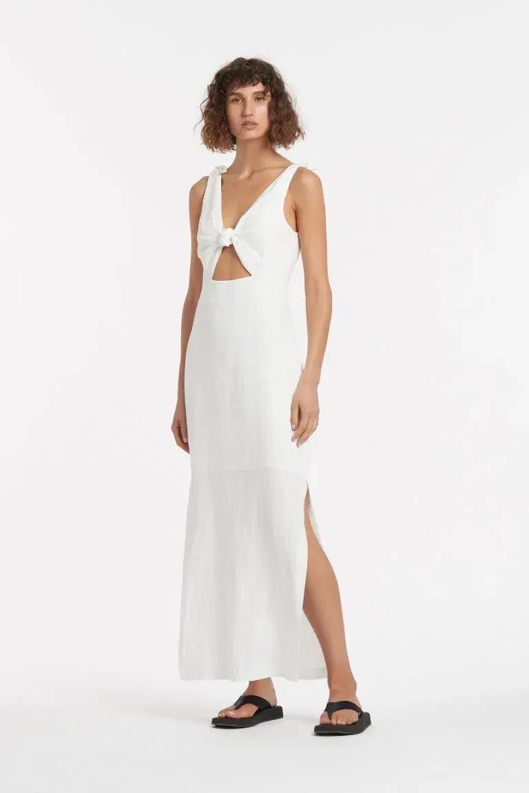 Sir The Label Alexandre Knot Dress Maxi White Size AU 8 - Image 1