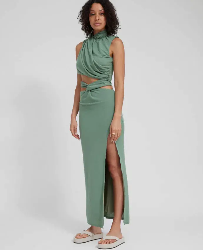 Tojha Taya Top & Skirt Set Green Size 8 - Image 1
