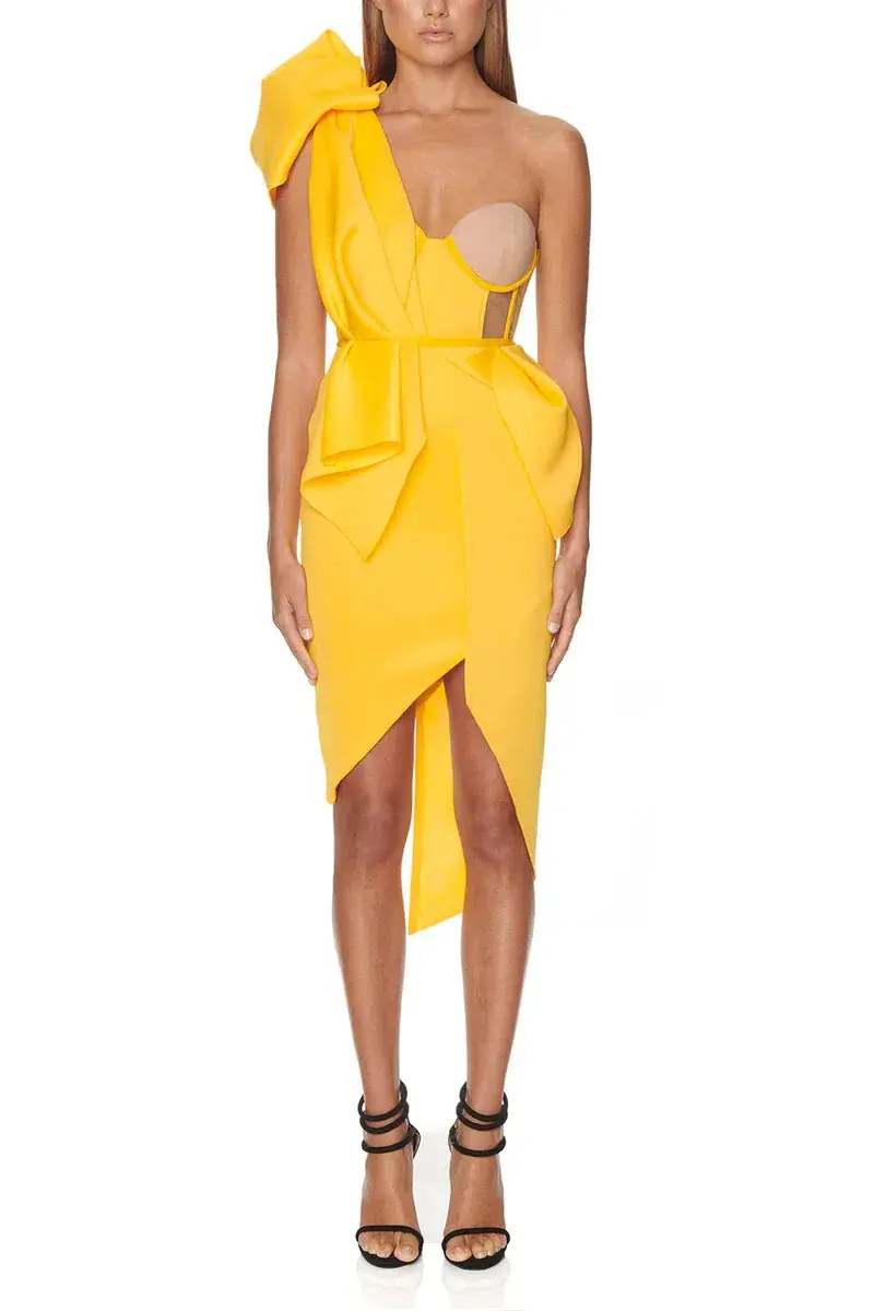 Eliya The Label Fleur Dress Yellow Size XL / Au 14 - Image 4