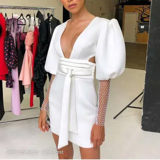 Eliya The Label Gravity Mini Dress White Size L / Au 12 - Image 2