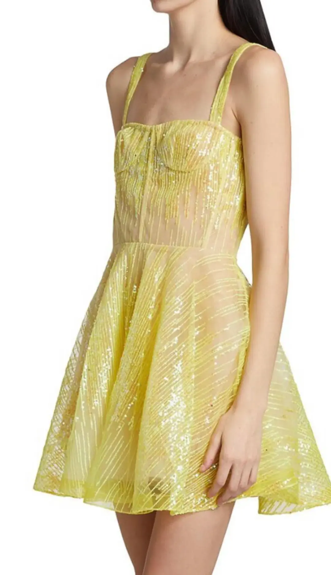 Bronx and Banco Mademoiselle Neon Mini Dress Yellow Size 12 for rent on The Volte - main image