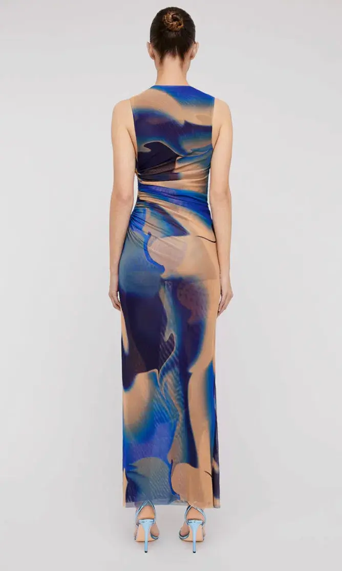 Scanlan Theodore Italian Watercolour Print Dress Blue Size 12 / L - Image 3