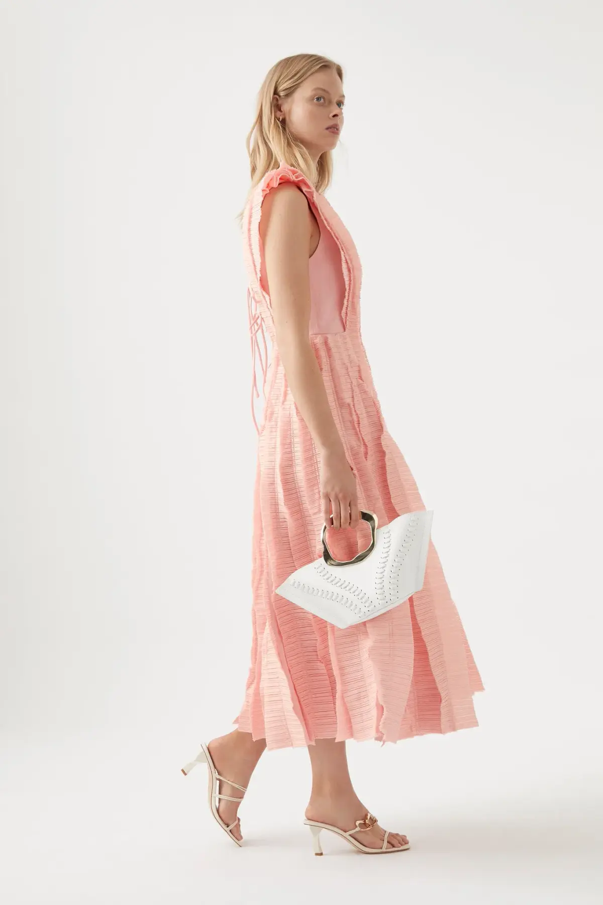 Aje Hybrid Midi Dress in Rose Pink Size AU 12 - Image 2