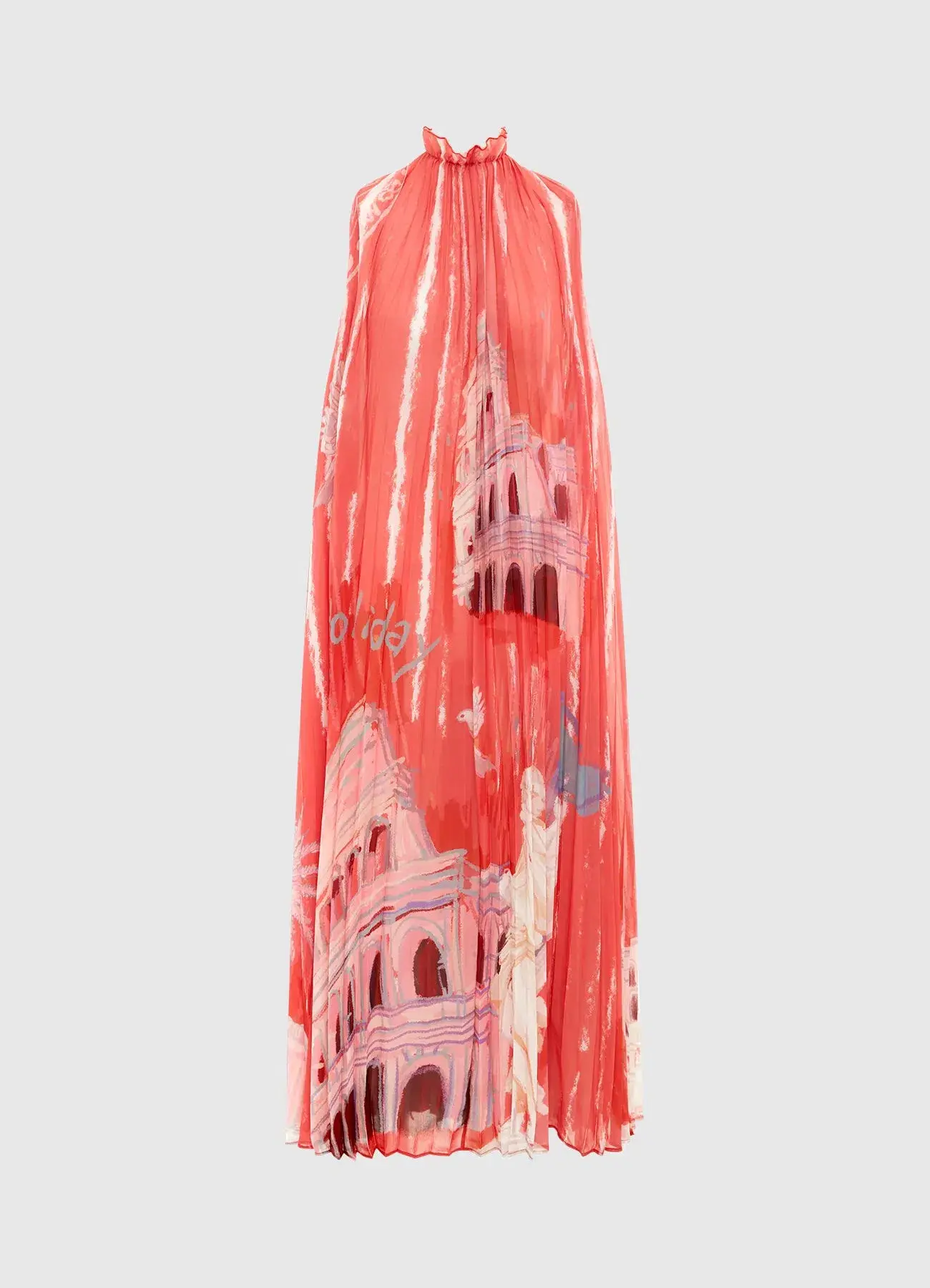 Leo Lin Diana Sleeveless Maxi Dress Roma Print Red Size AU 6 - Image 3