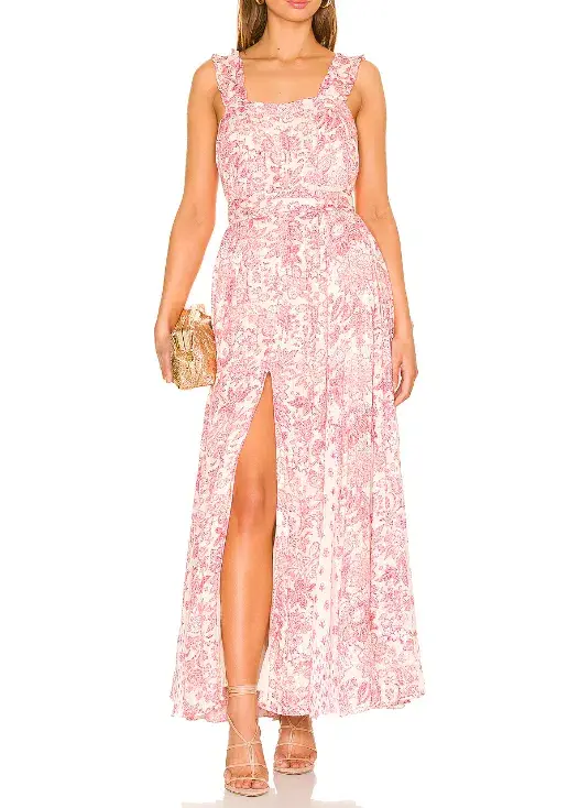 Hemant & Nandita Suki maxi dress pink size 12 - Image 4