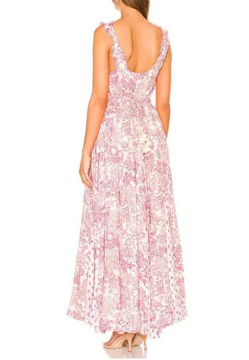 Hemant & Nandita Suki maxi dress pink size 12 for rent on The Volte - main image