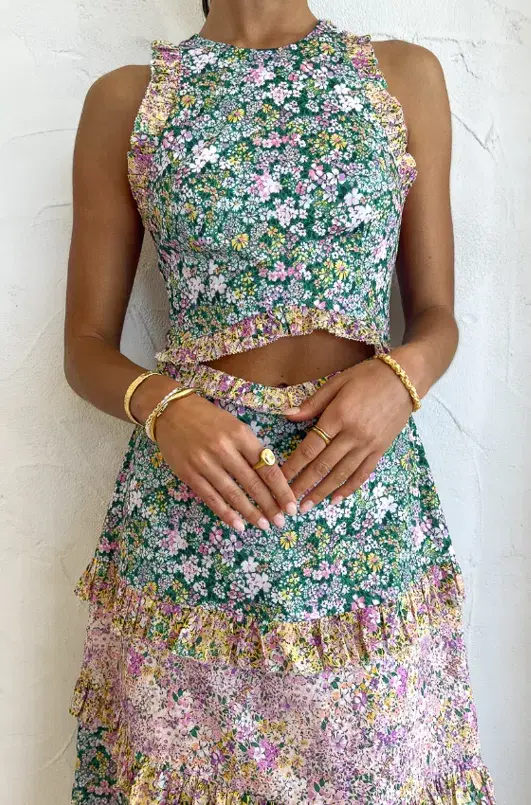 Kate Ford Zouina Dress Multi Floral Size 10 - Image 1