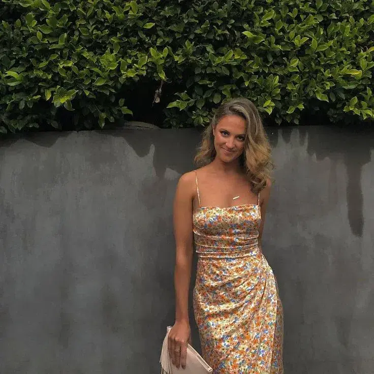 Bec & Bridge Heidi Midi Dress Orange Size AU 10 for rent on The Volte - main image