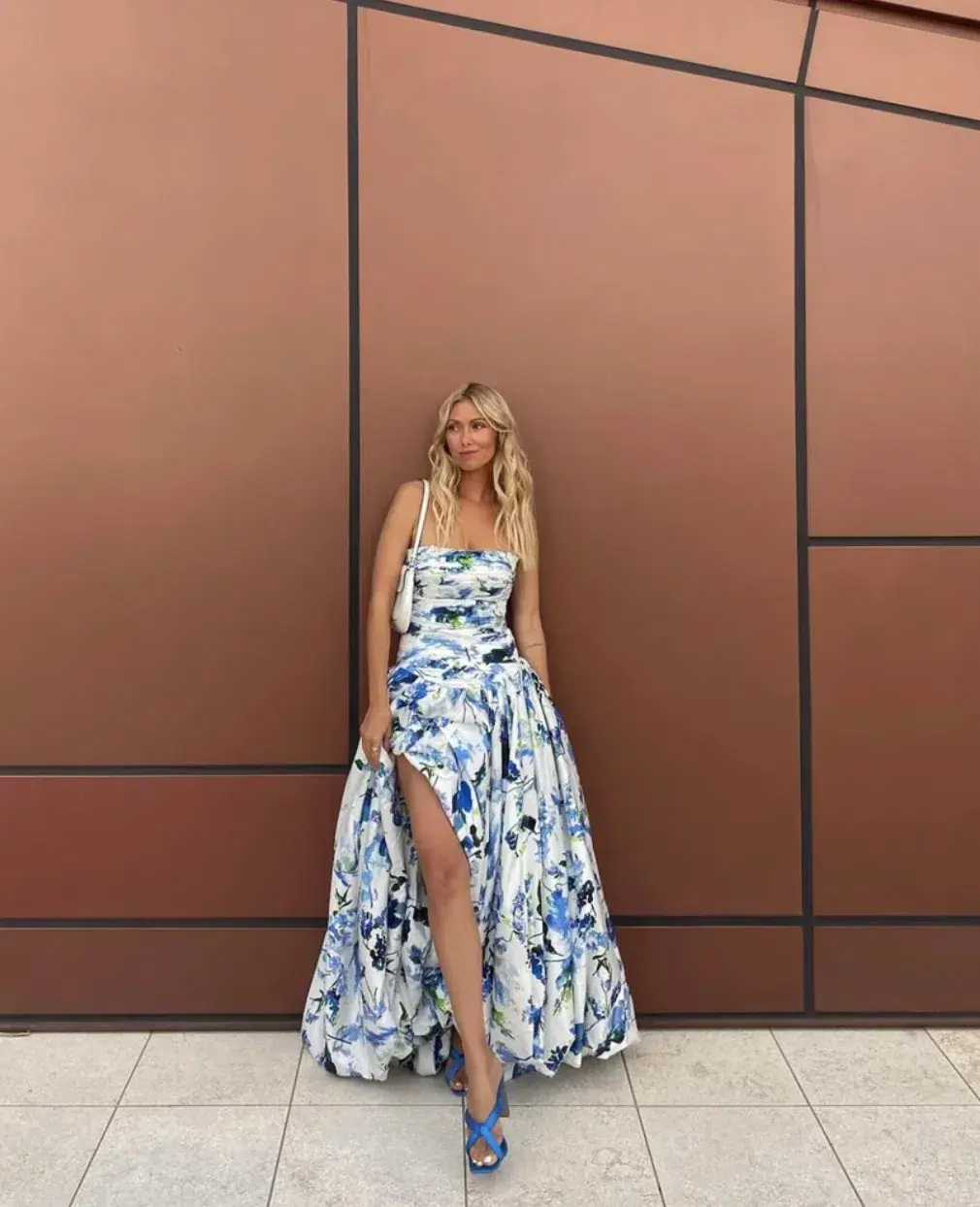 Aje Violette Bubble Hem Maxi Dress Lavenders of Provence Print Size 8 - Image 7