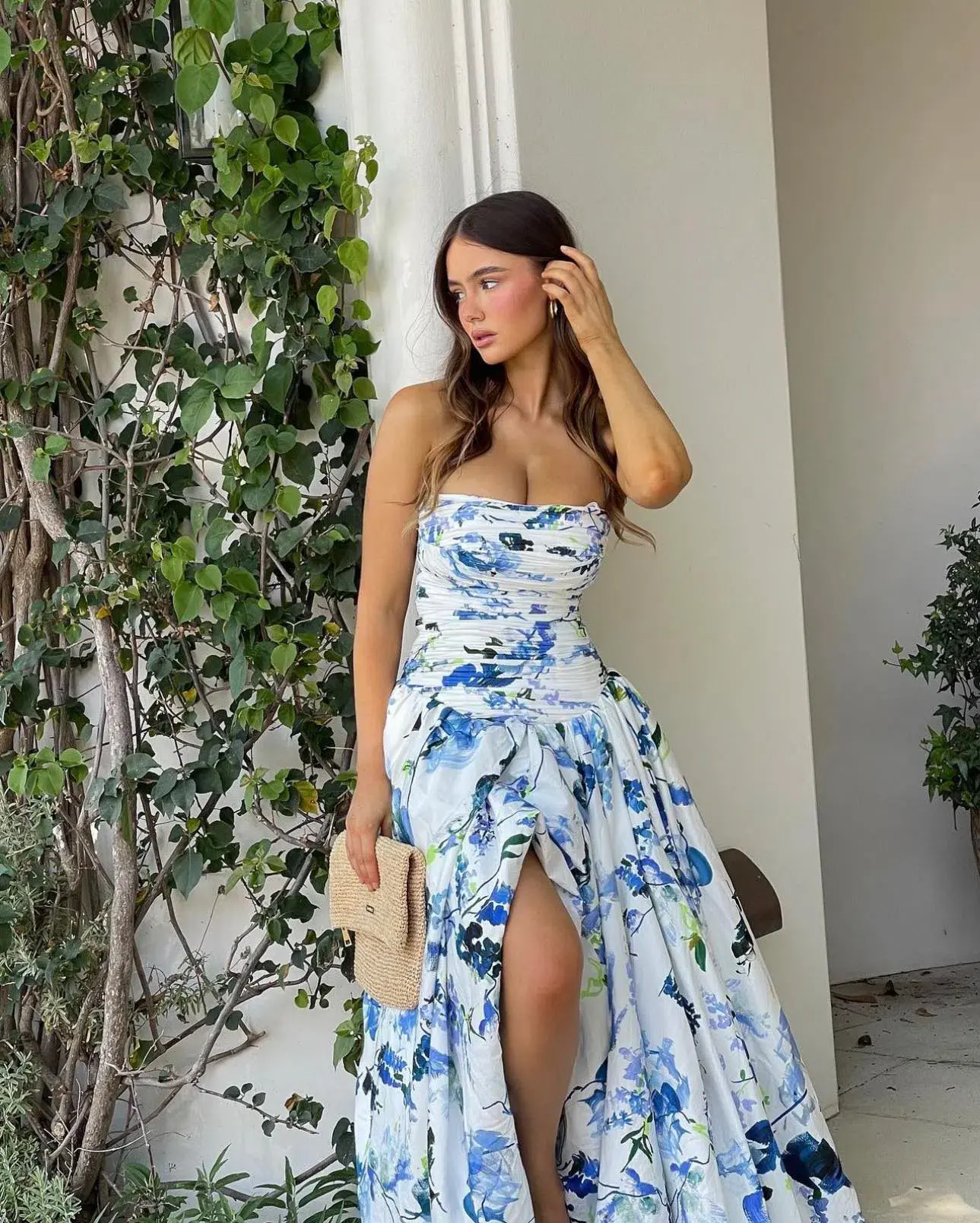 Aje Violette Bubble Hem Maxi Dress Lavenders of Provence Print Size 8 - Image 1