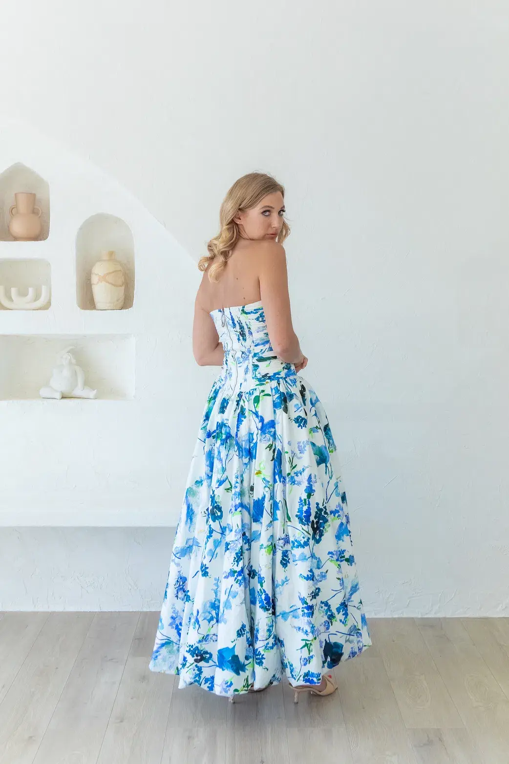 Aje Violette Bubble Hem Maxi Dress Lavenders of Provence Print Size 8 - Image 8