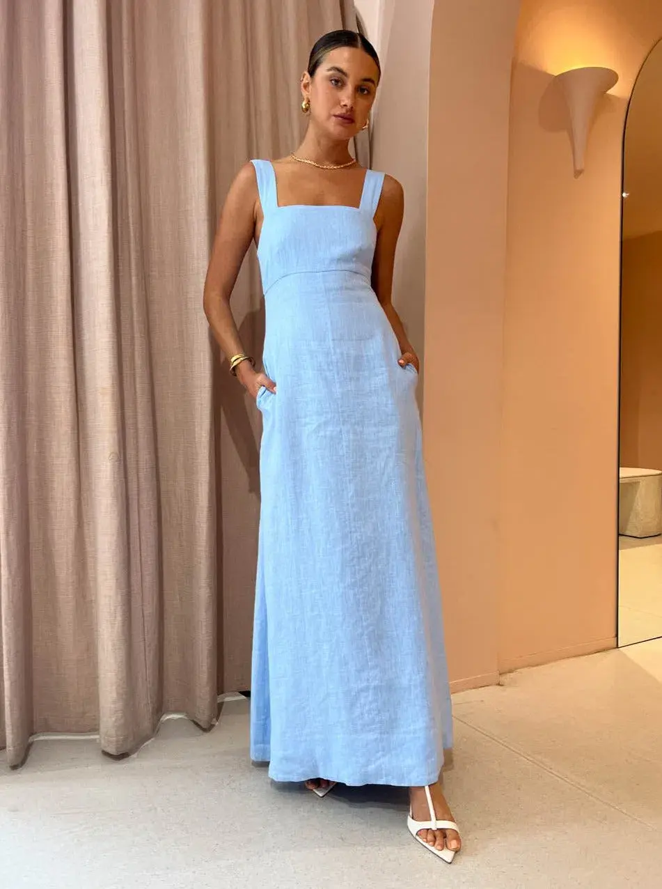 Roame Kaia Dress in Cornflower Blue Size 3/AU 12  for rent on The Volte - main image