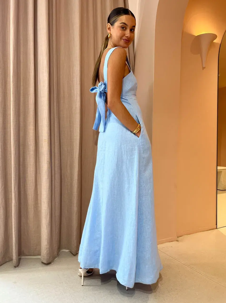 Roame Kaia Dress in Cornflower Blue Size 3/AU 12  for rent on The Volte - main image