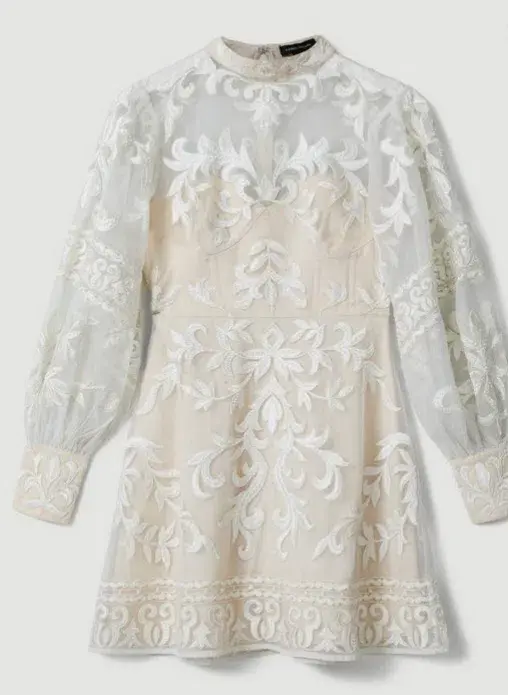 Lydia Millen Baroque Applique mini dress size 12 for rent on The Volte - main image