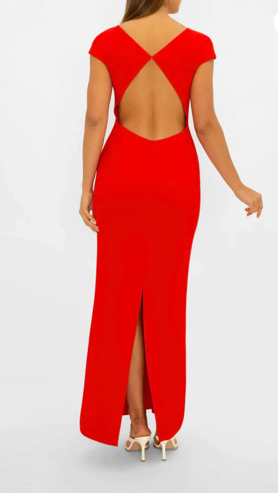 Carla Zampatti Bareback Beauty Gown Red Size 10 - Image 4