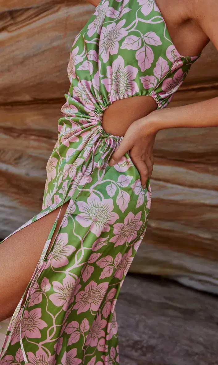 Sonya Moda Nour Forever Maxi Dress Floral Green Size 8 - Image 3