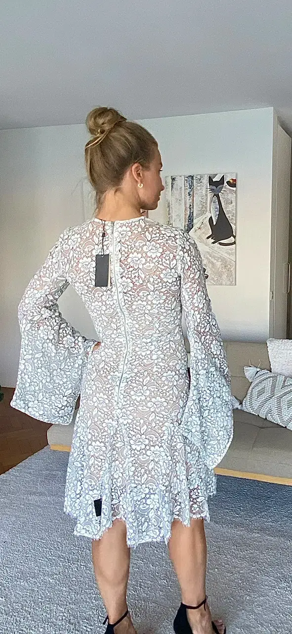 Yeojin Bae Cord Lace Mannon Midi Dress White Size 10 - Image 3