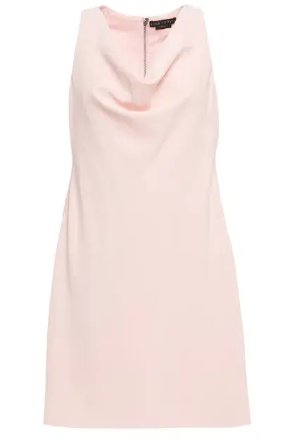 Alice & Olivia Harmony Draped Crepe Mini Dress Blush Size 14 - Image 3