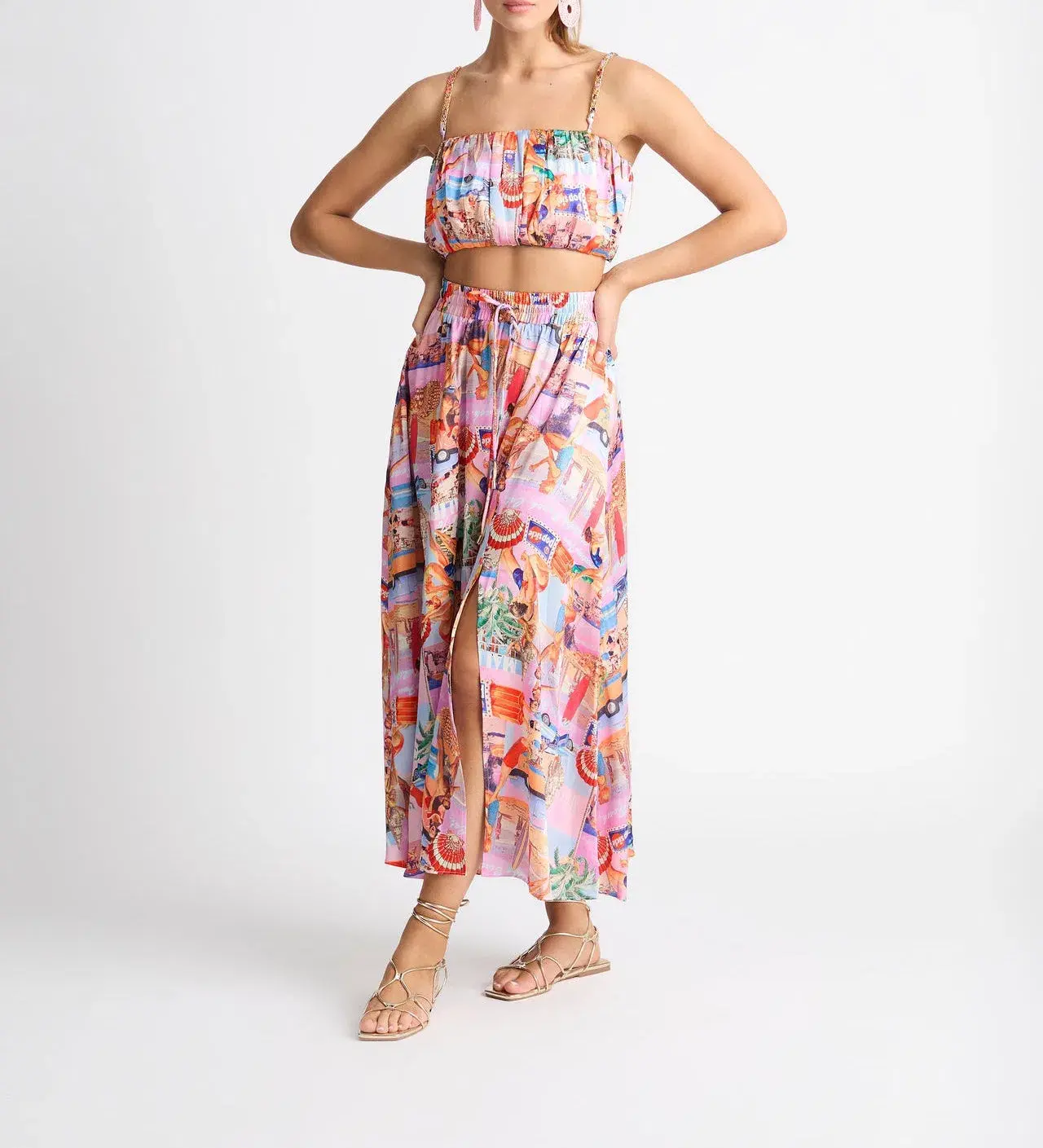 Sheike Malibu Dreams Top & Skirt Set Print Size 6 / XS - Image 1