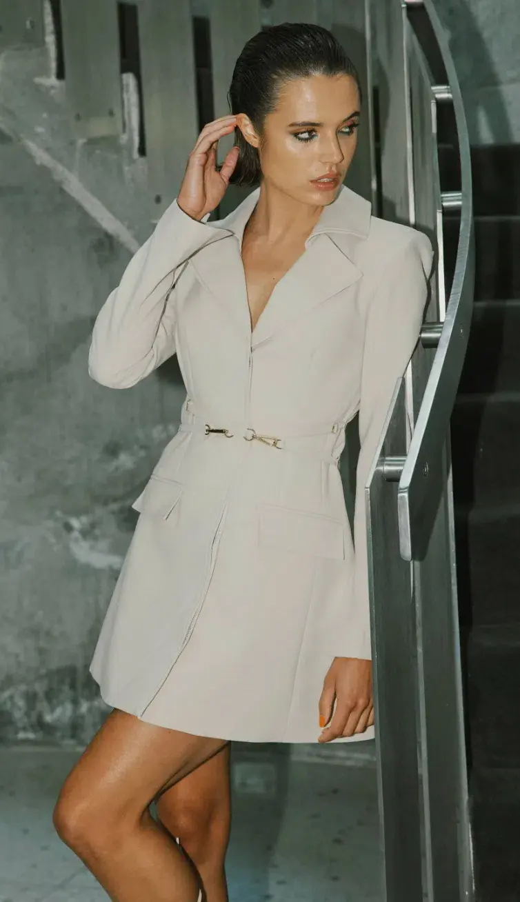 Mossman Spectrum Blazer Dress Natural Size 6 - Image 4