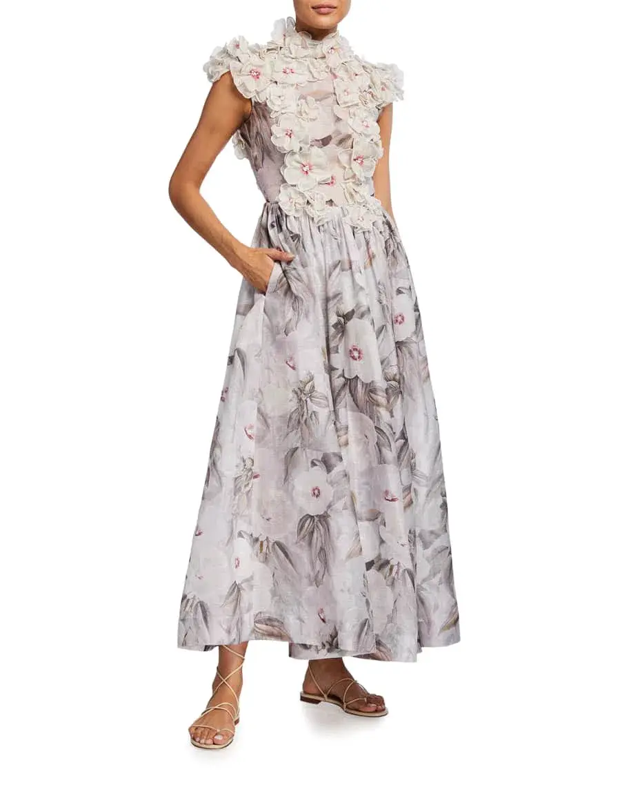 Zimmermann Botanica Rose Mallow Gown Floral Size 0/ AU 8 - Image 2