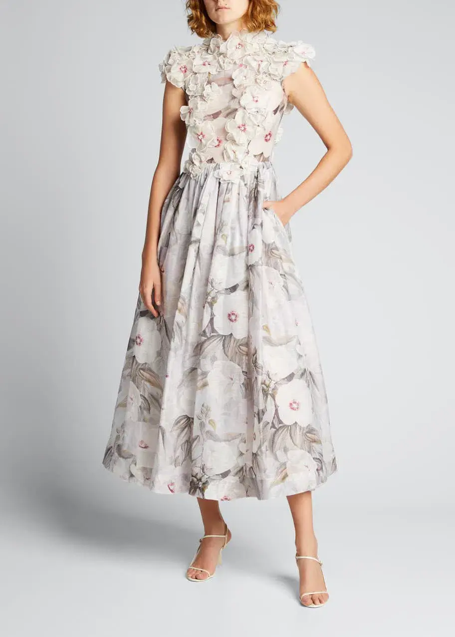 Zimmermann Botanica Rose Mallow Gown Floral Size 0/ AU 8 - Image 1