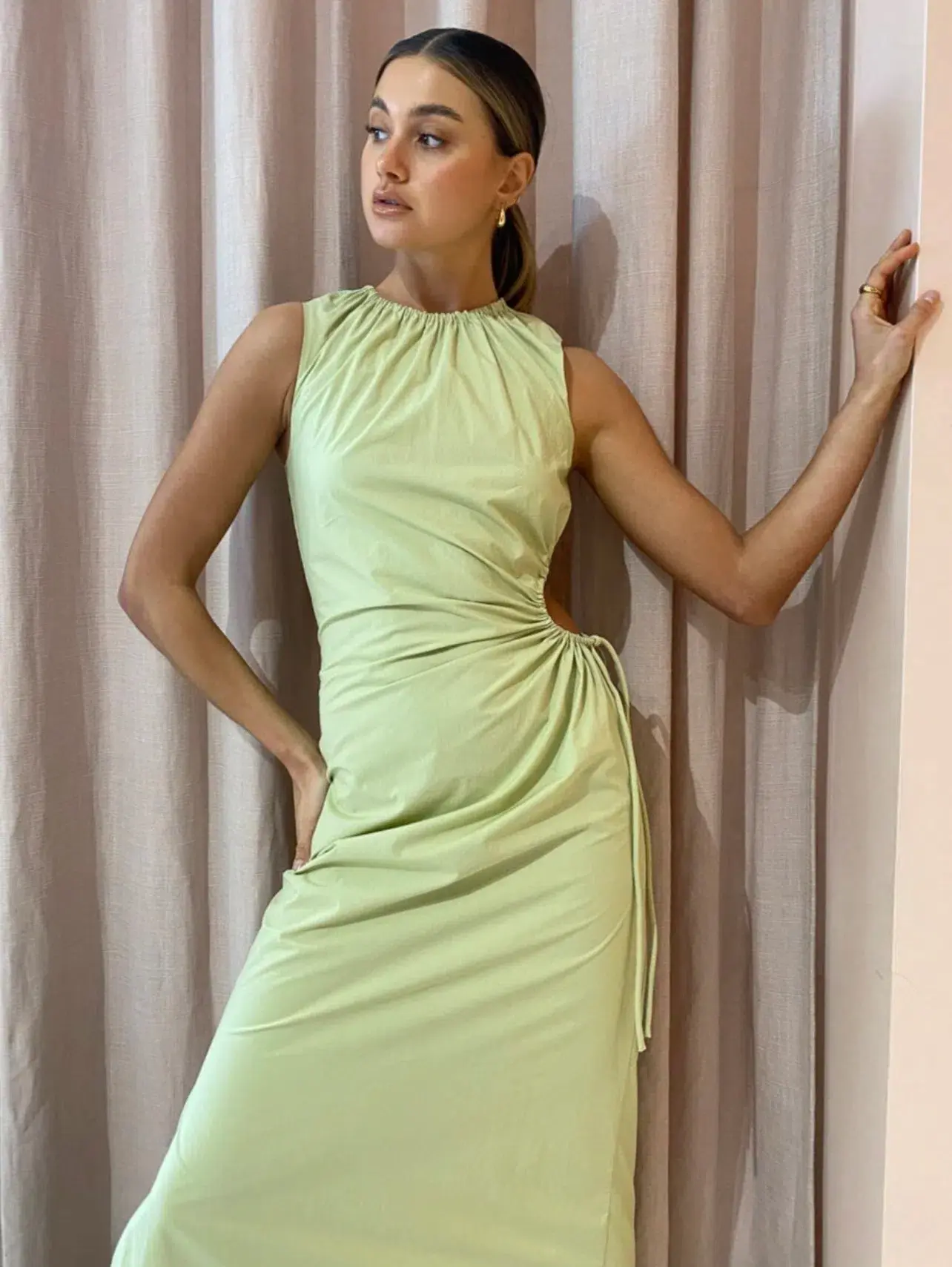 Sir the Label Mason Laced Dress Pistachio Green Size 8 - Image 3