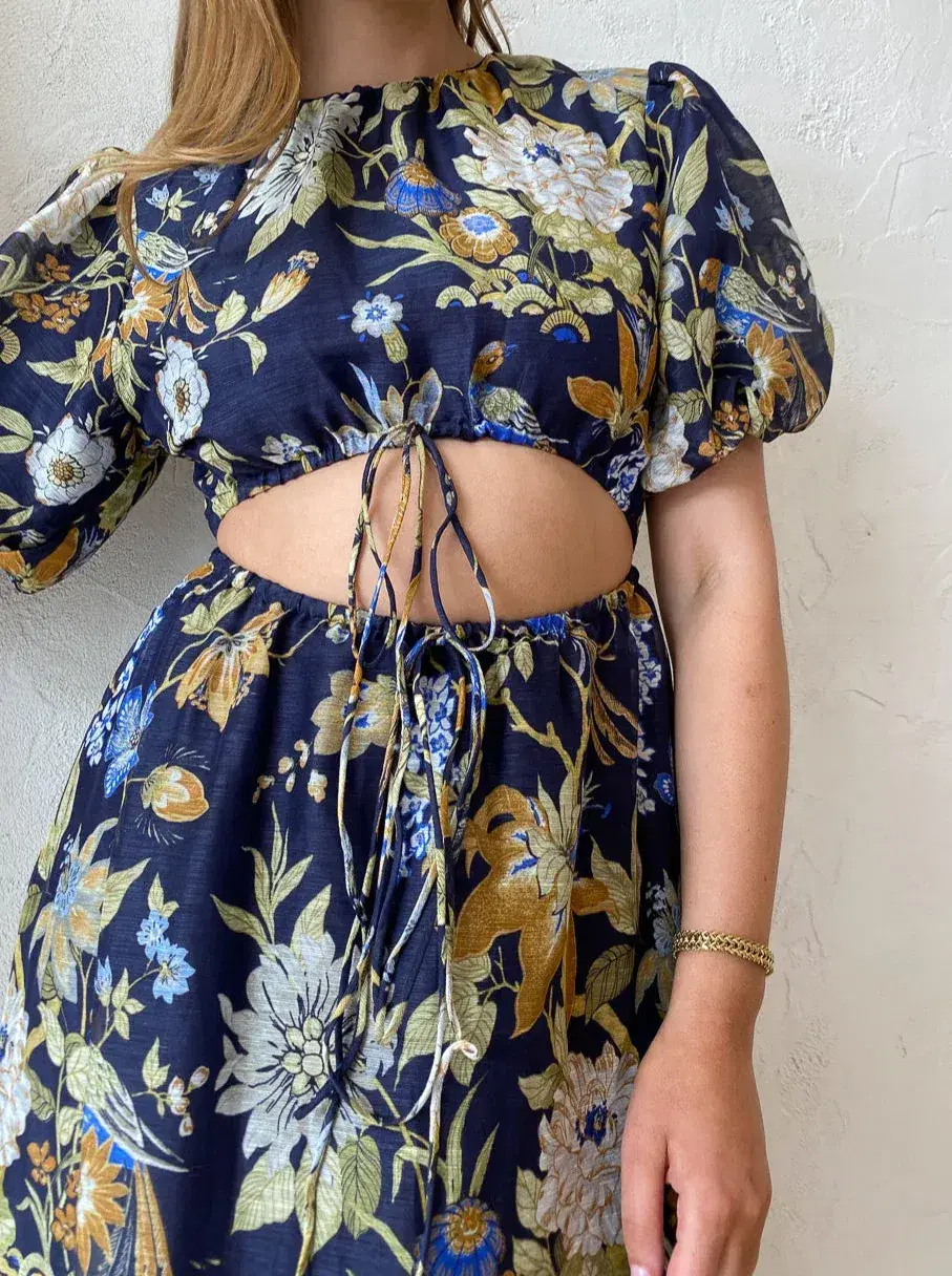 Sir The Label Lilian Puff Sleeve Dress Floral Size 8 - Image 3
