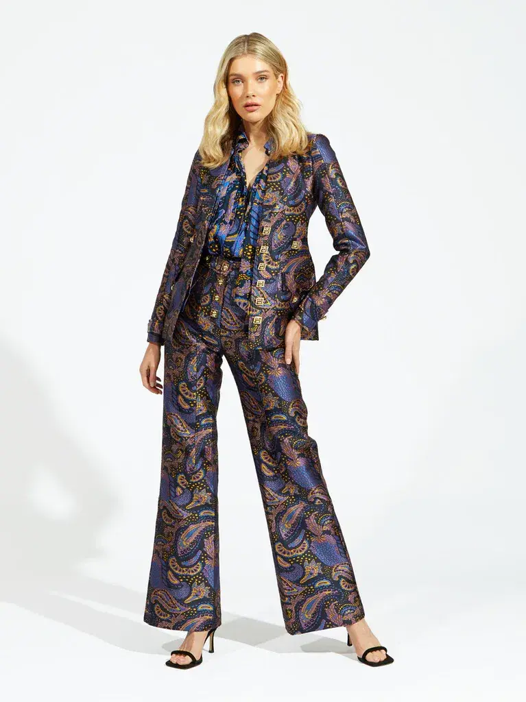 Alice McCall Midnight Hour Two-Piece Suit Paisley Print Size 6 - Image 2