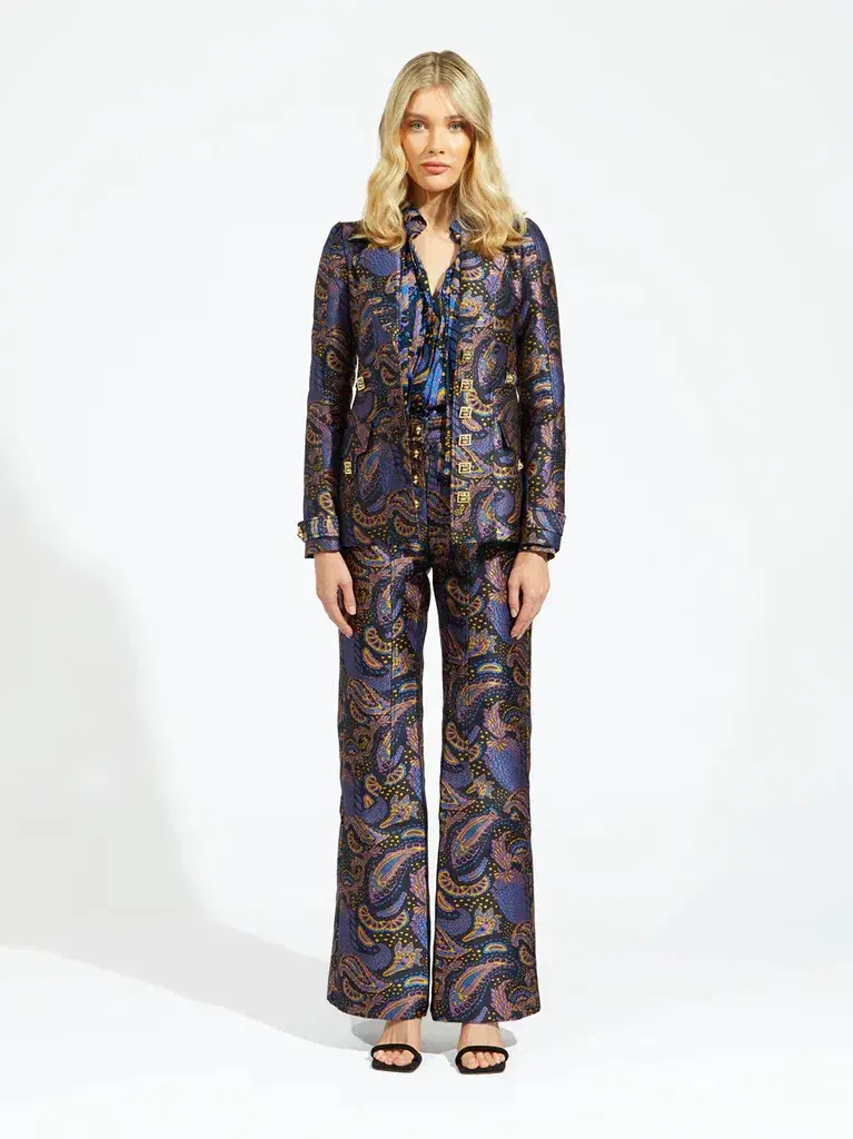 Alice McCall Midnight Hour Two-Piece Suit Paisley Print Size 6 - Image 1