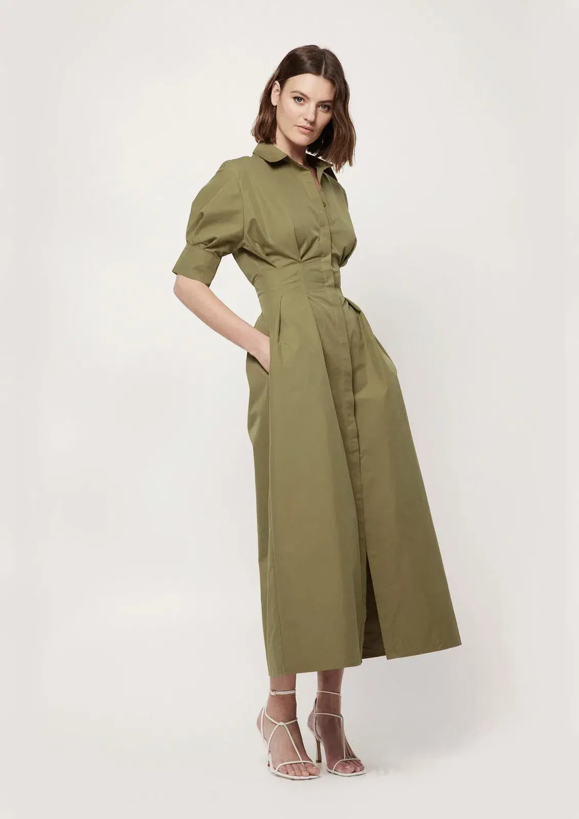 Mossman The Time Off Shirt Dress Green Size 8 - Image 2