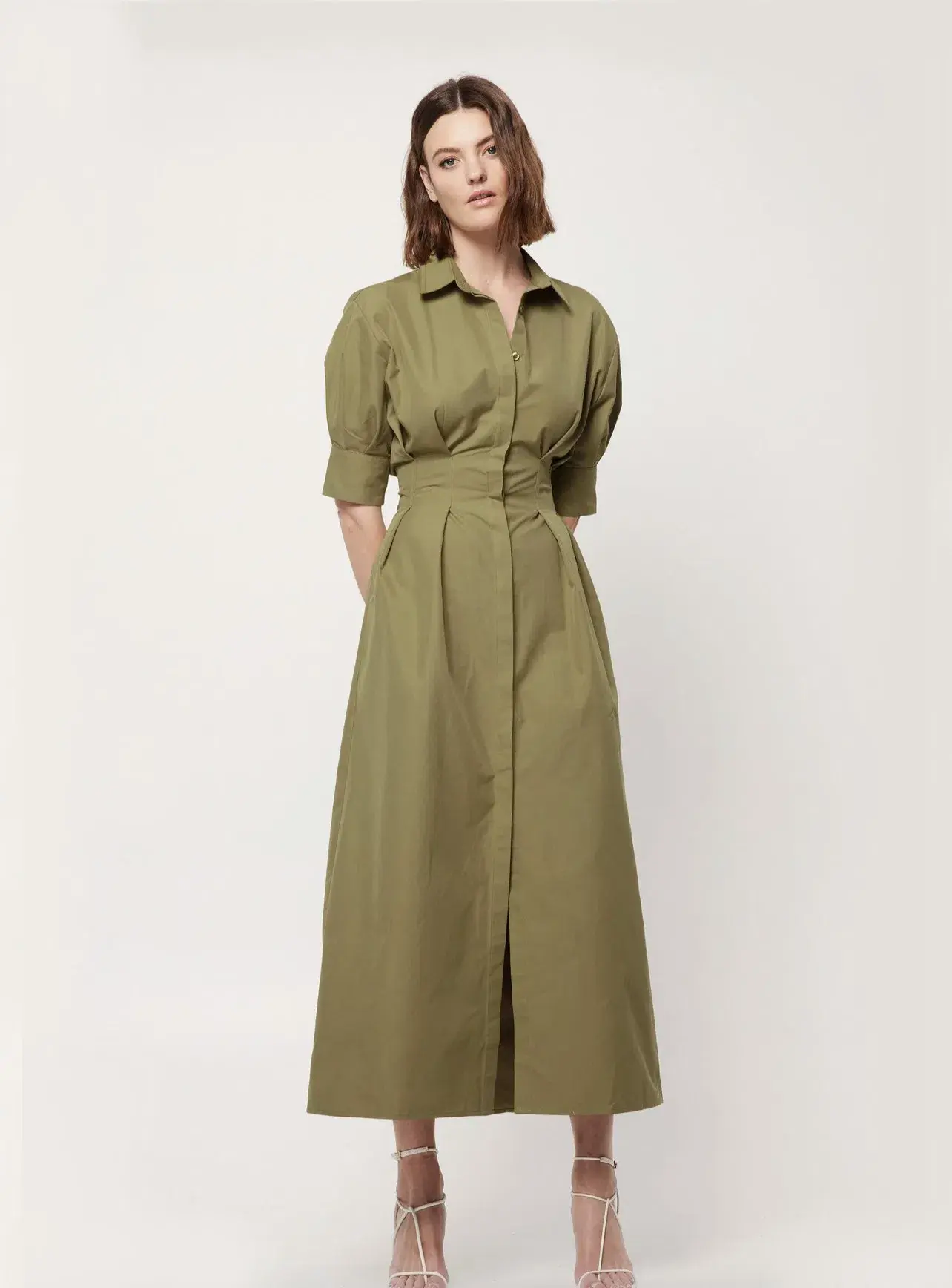 Mossman The Time Off Shirt Dress Green Size 8 - Image 1