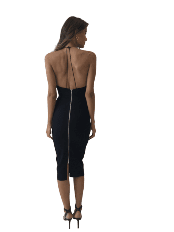 Alex Perry Lila Midi Dress Black Size 10 - Image 3