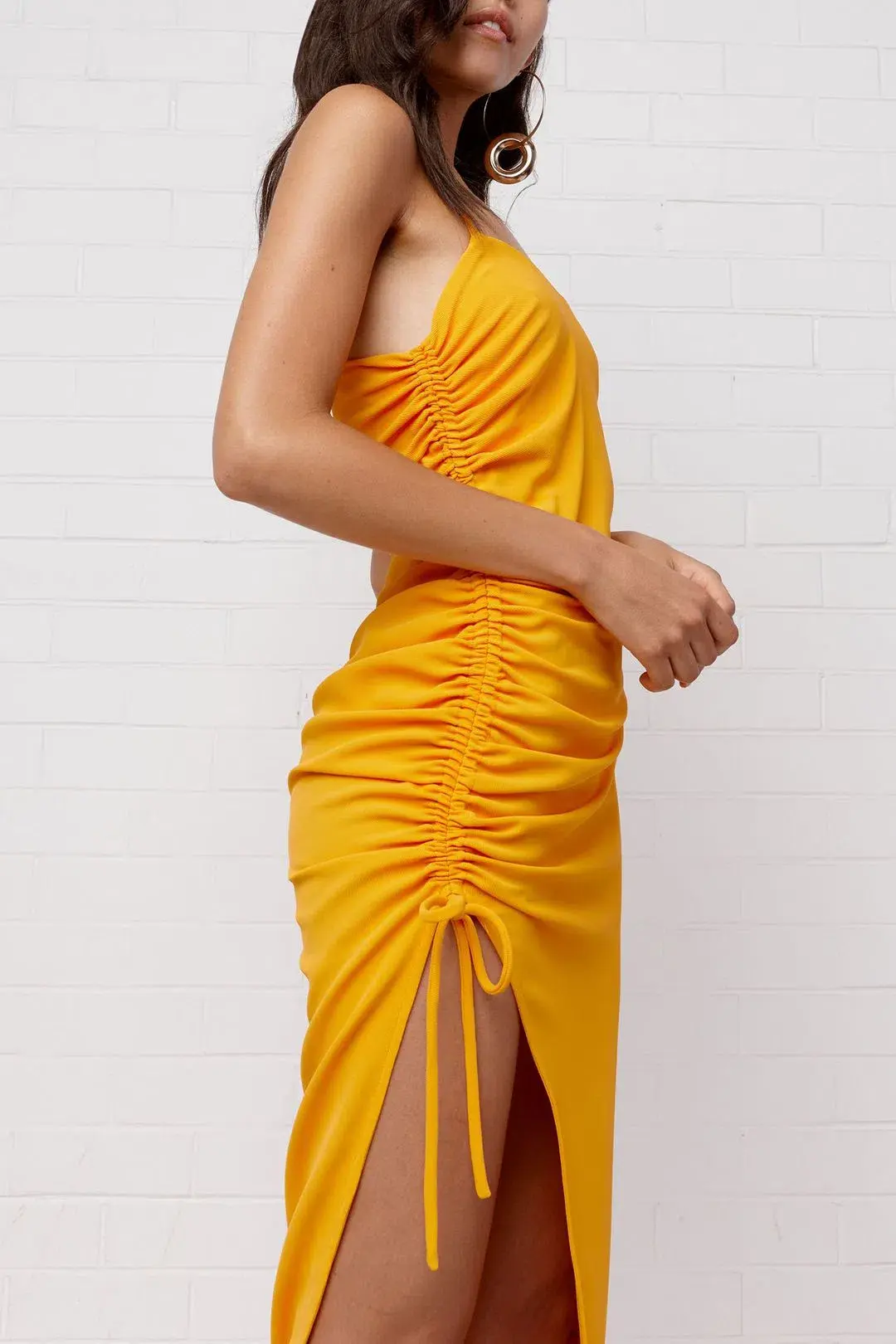 By Johnny Calypso Slice Slip Dress Orange Size 8 - Image 3