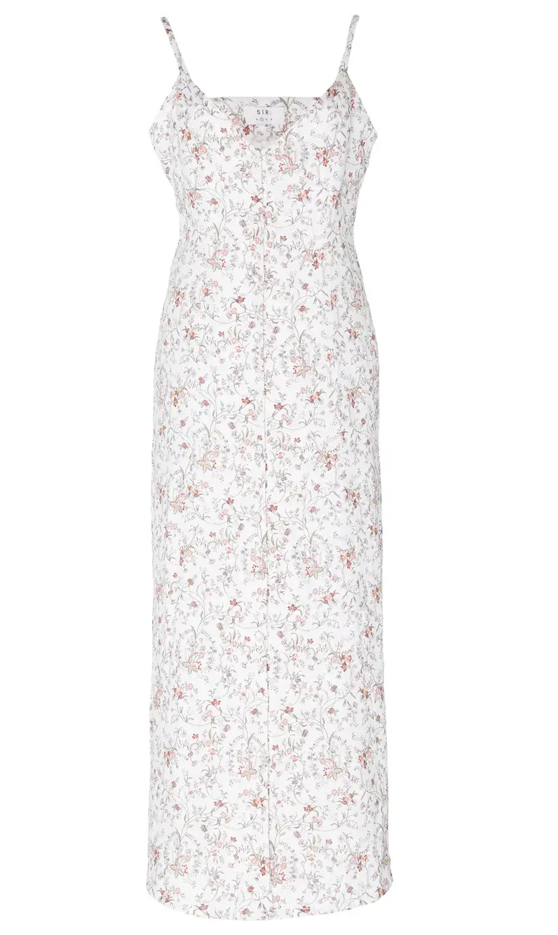 Sir the Label Haisley Linen Midi Dress Floral-Print  Size 6  - Image 4