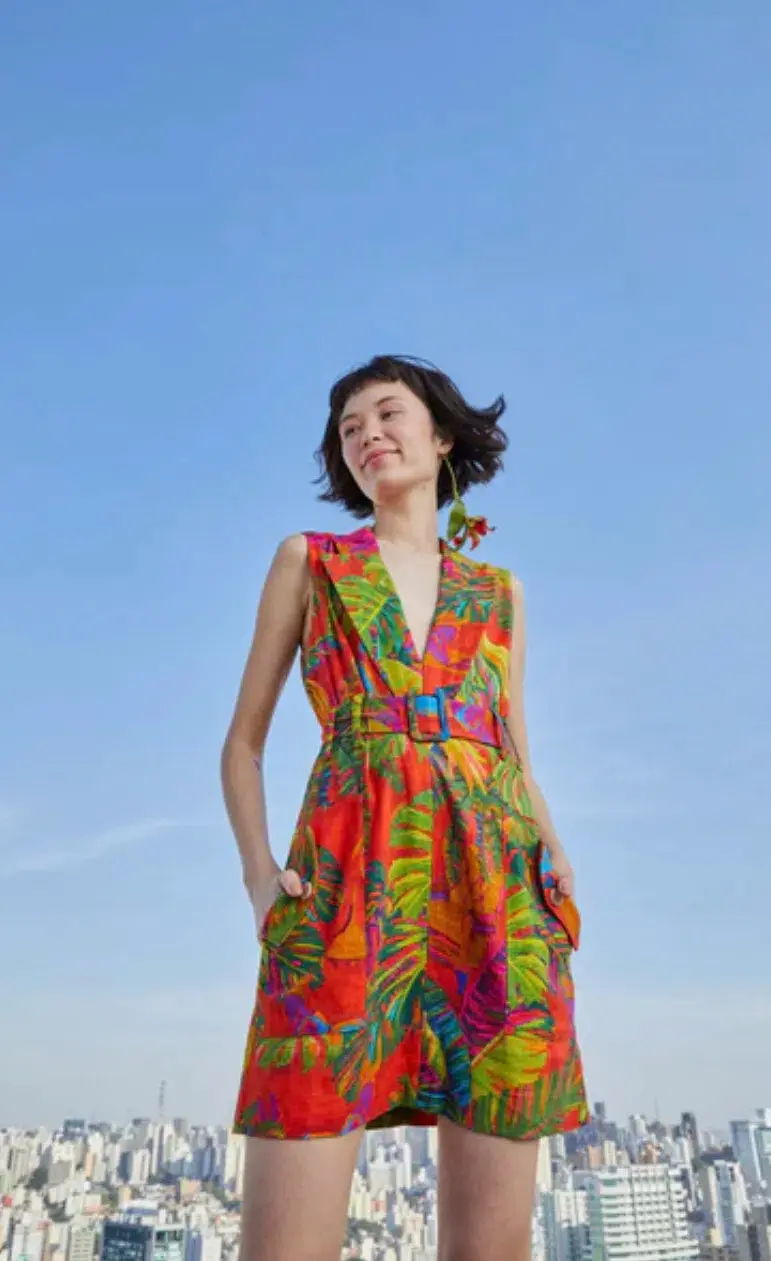 Farm Rio Urben Jungle Mini Dress Print Size 6  - Image 1